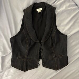 LOFT Charcoal Gray Vest